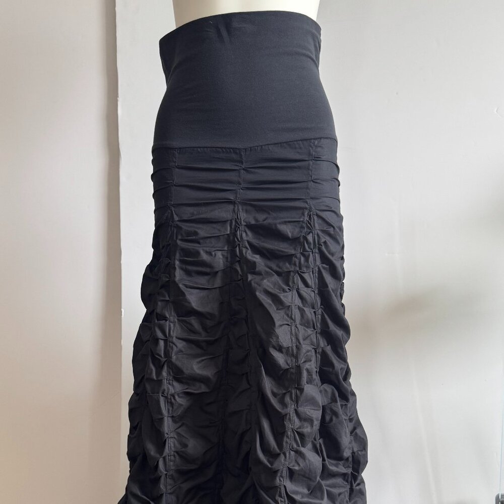 Maxi Black Skirt with Drop Waist - Small - Picture 3 of 3